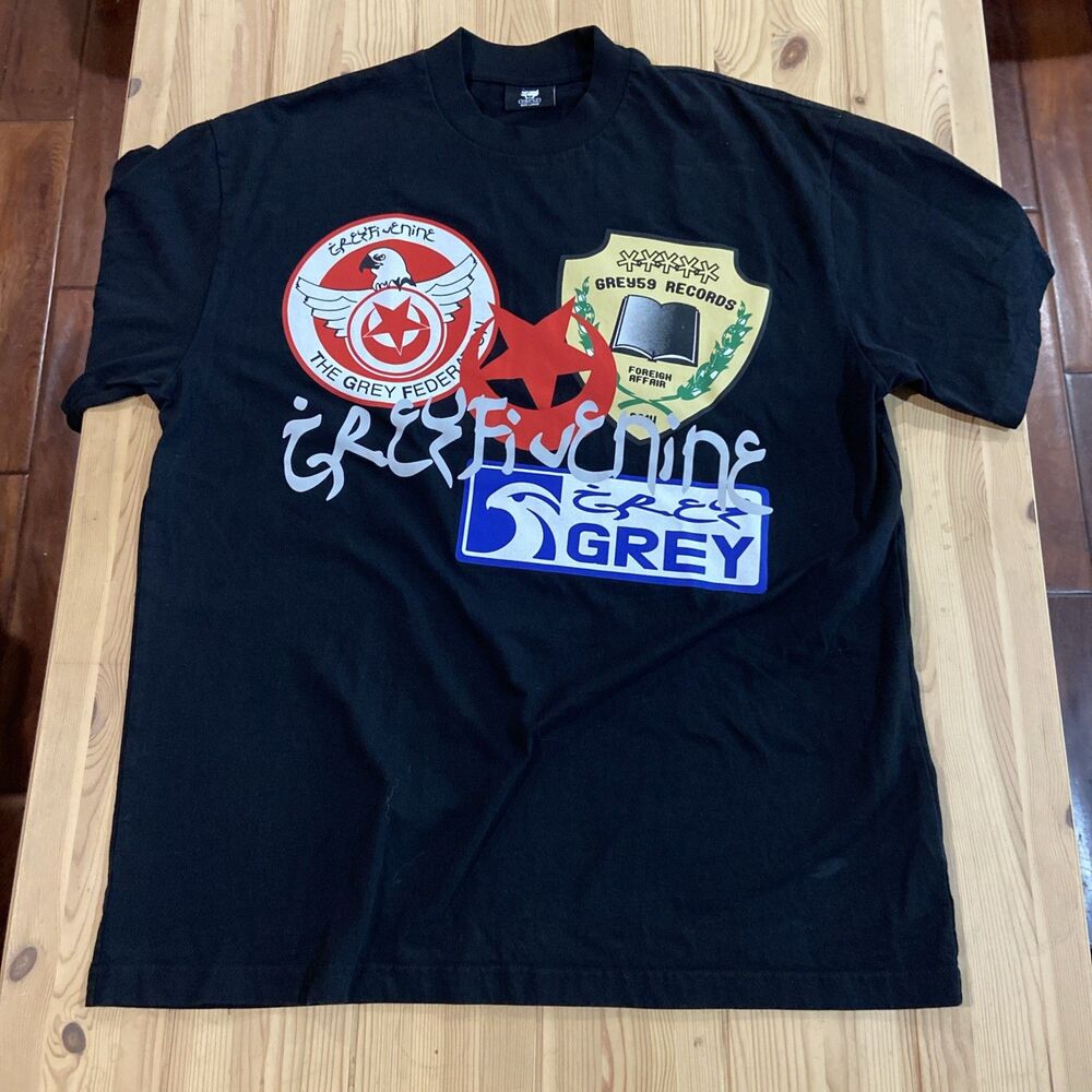 G59 Grey Five Nine T Shirt Mens Size Large Black $uicideboy$ Patches Band